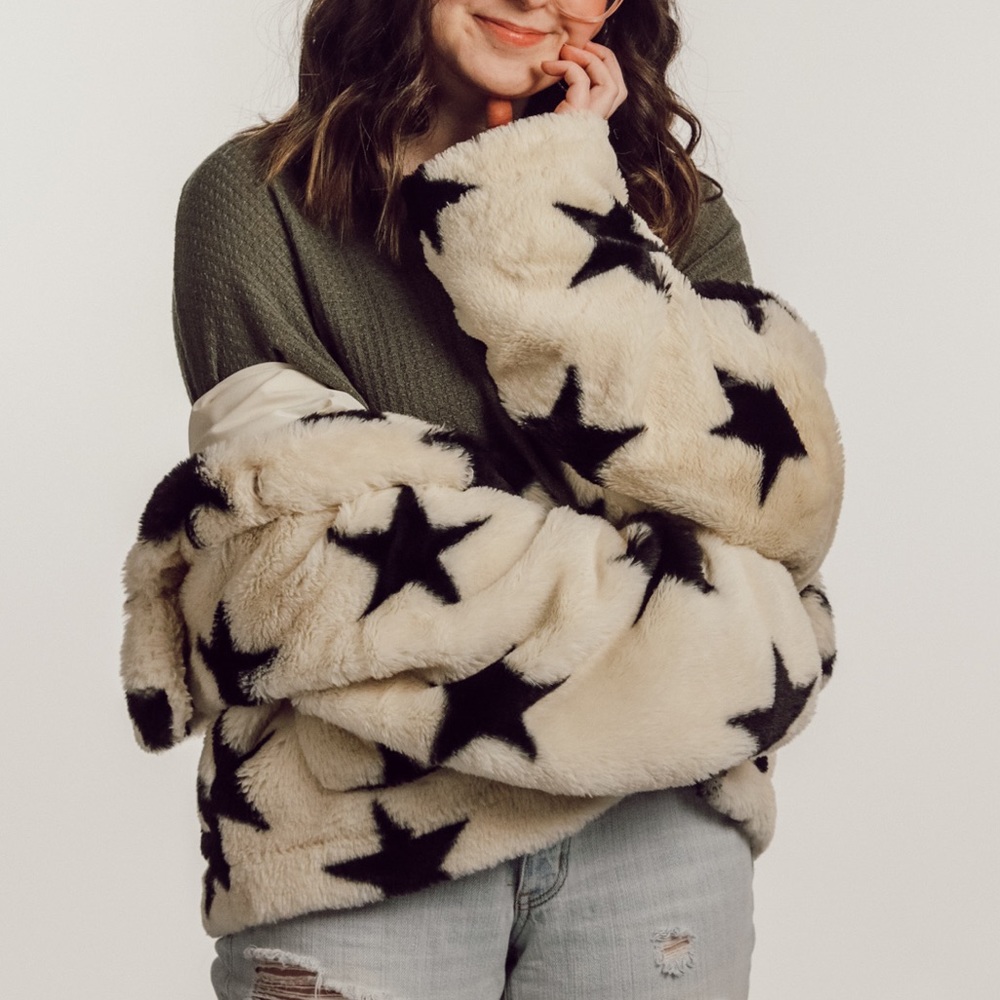 Soft fluffy star coat